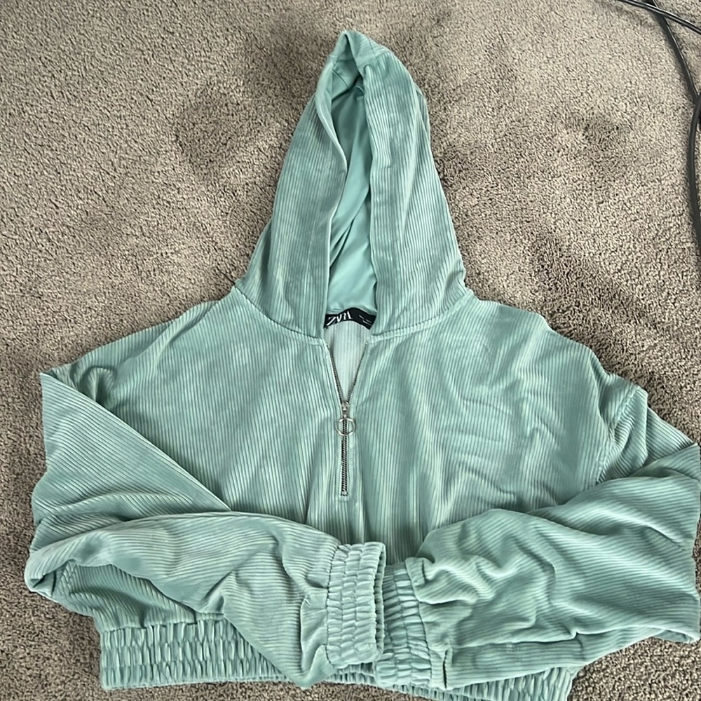 Zara Cropped Mini Sweatshirt